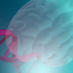 The Neurogenetics and Dementia Research Group - DNA and a brain graphic